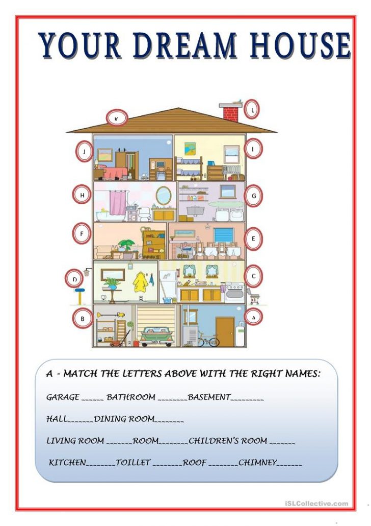 8 Free Esl Dream House Worksheets Hopes And Dreams Printable