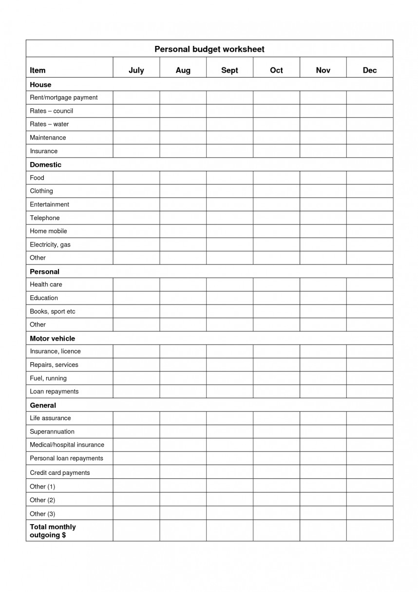 005 Template Ideas Printable Monthly Shocking Budget Worksheet Uk | Blank Budget Worksheet Printable