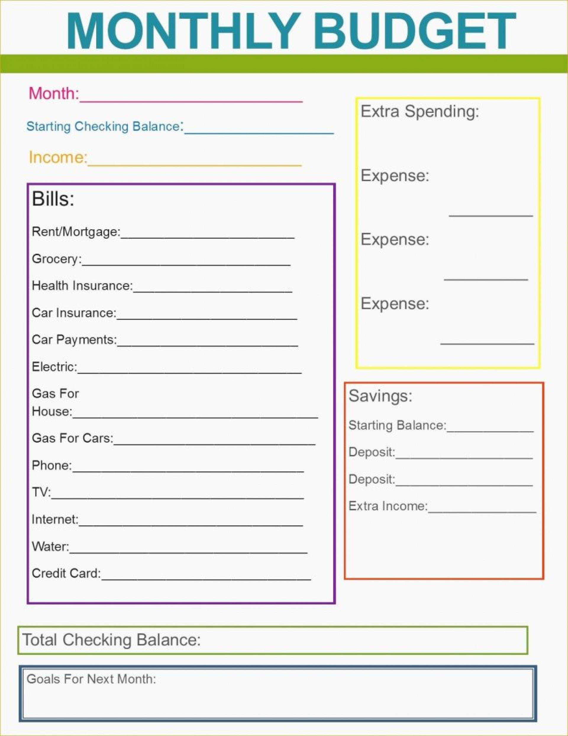 019 Free Printable Budget Templates Template Staggering Ideas Excel | Printable Budget Worksheet Dave Ramsey