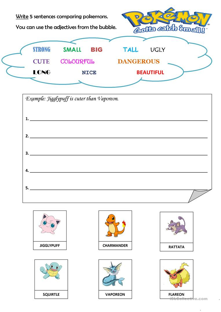 Pokemon Activities Printables Free