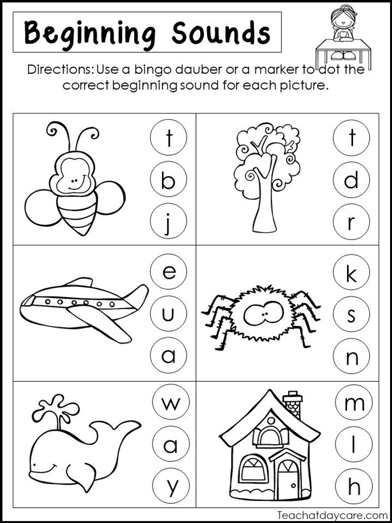 Free Printable Worksheets For Pre K And Kindergarten With Learning Printable Beginning