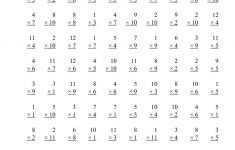 100 Vertical Questions -- Multiplying 1 To 121 To 11 (A) | Multiplication Worksheets 1 12 Printable