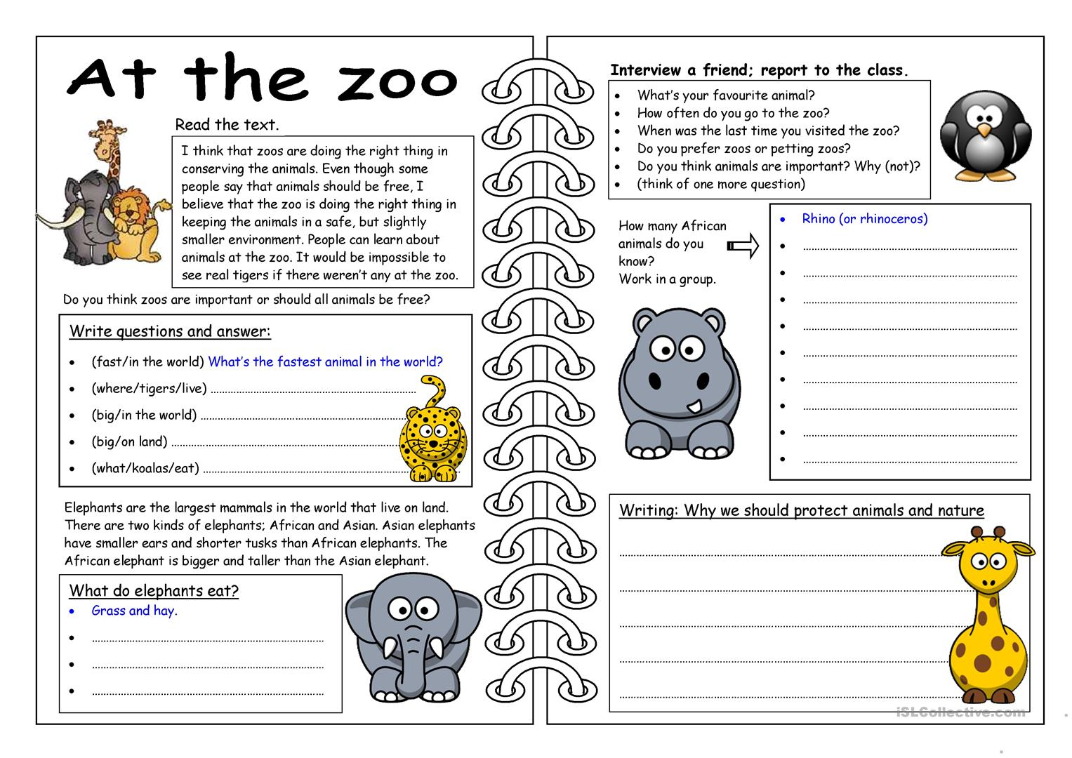 Farm And Zoo Animals Worksheet Free Esl Printable Worksheets Made 