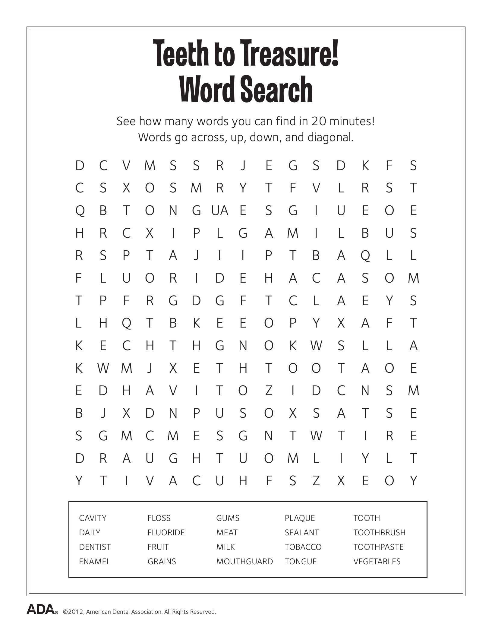 Dental Hygiene Printable Worksheets Lexia s Blog