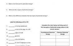 15 Potential And Kinetic Energy Worksheet 6Th Grade - Kilimandjarouk | Free Printable Worksheets On Potential And Kinetic Energy