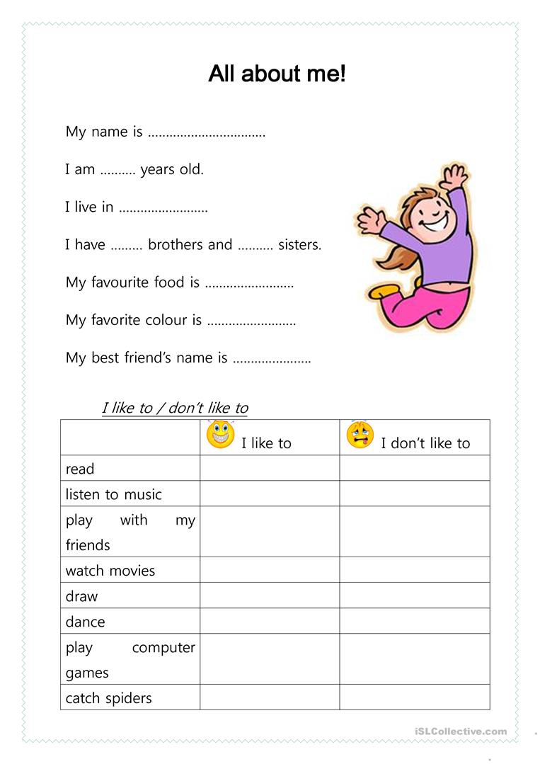 Let Me Introduce Myself For Adults Worksheet Free Esl Printable 