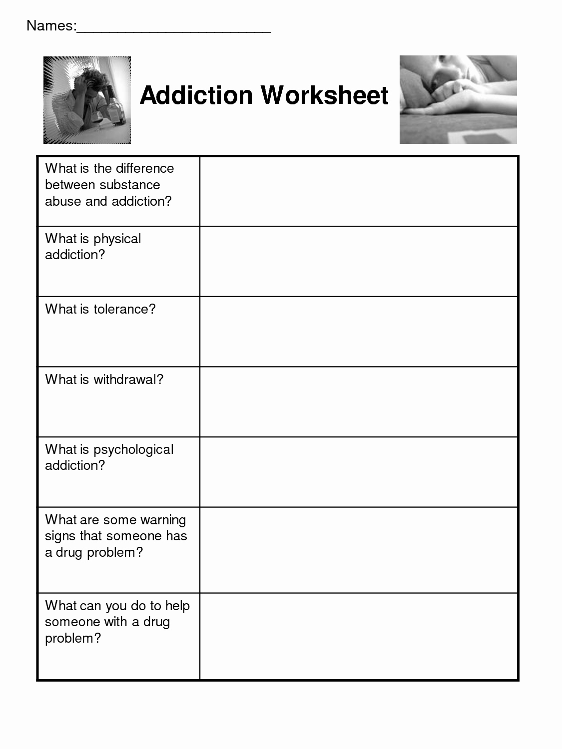 20 Group Therapy Worksheets For Substance Abuse – Diocesisdemonteria | Free Printable Therapy Worksheets