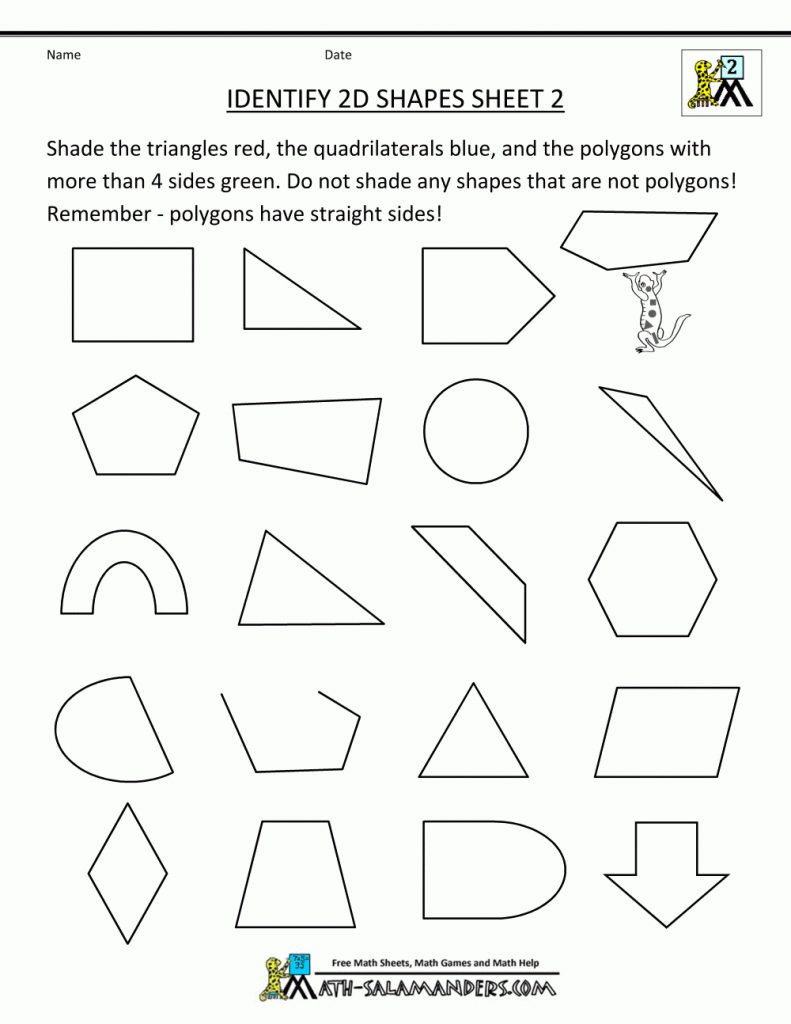 2D Shapes Worksheets | Polygon Shapes Printable Worksheets - Lexia's Blog