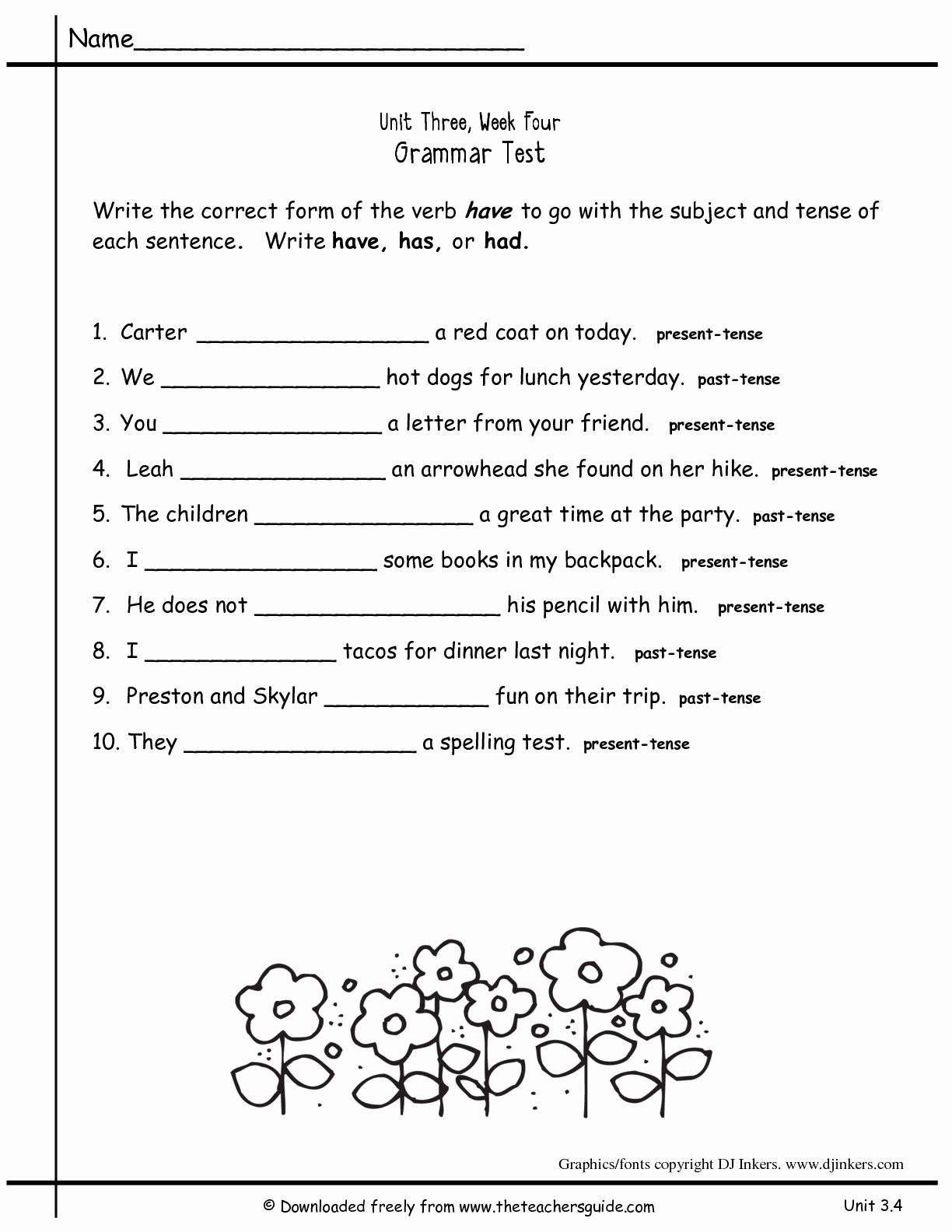 2Nd Grade Grammar Printable Worksheets Lexia s Blog