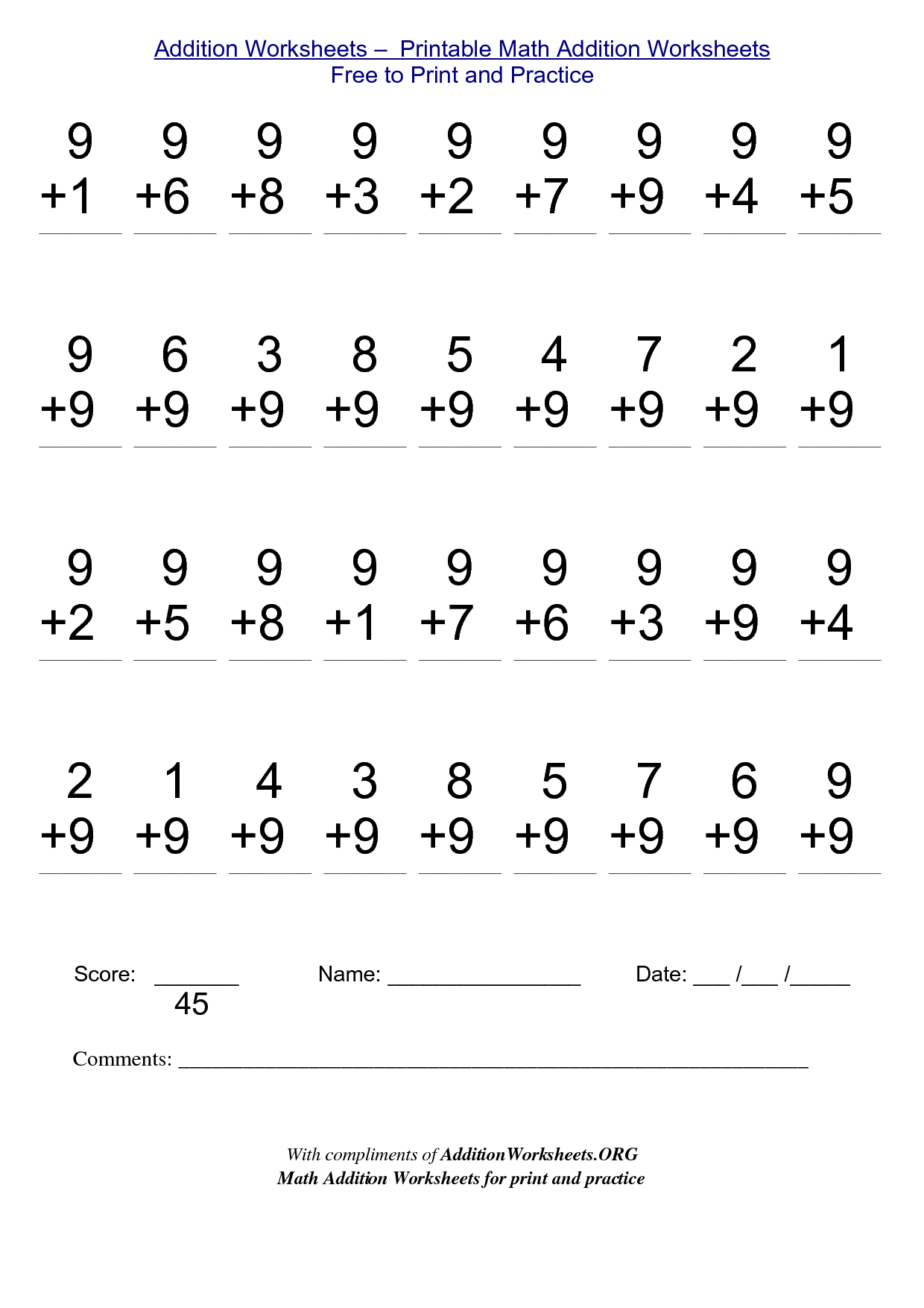 2Nd Grade Stuff To Print | Addition Worksheets - Printable Math | Free Printable Second Grade Worksheets