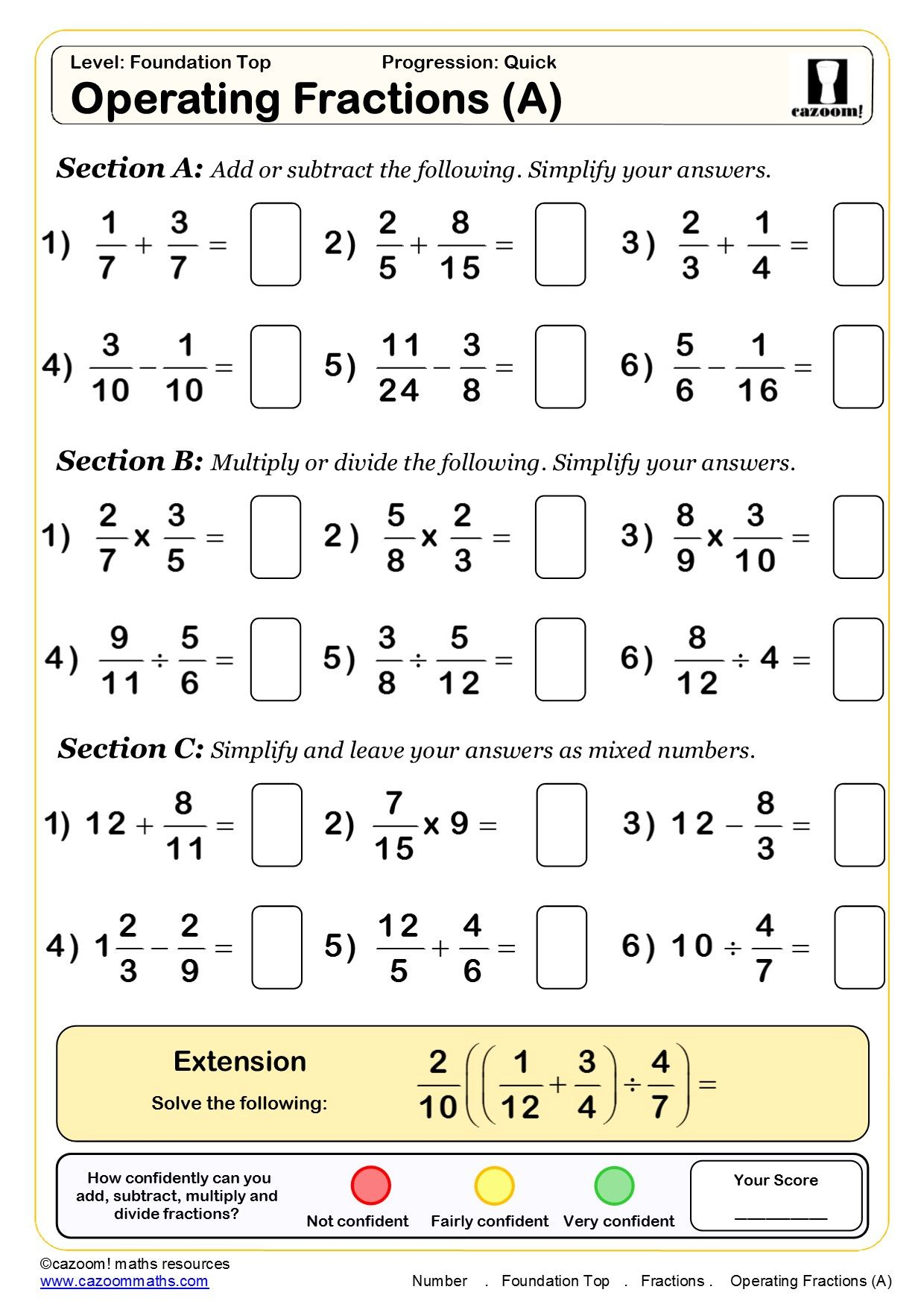 Math Printable Worksheet