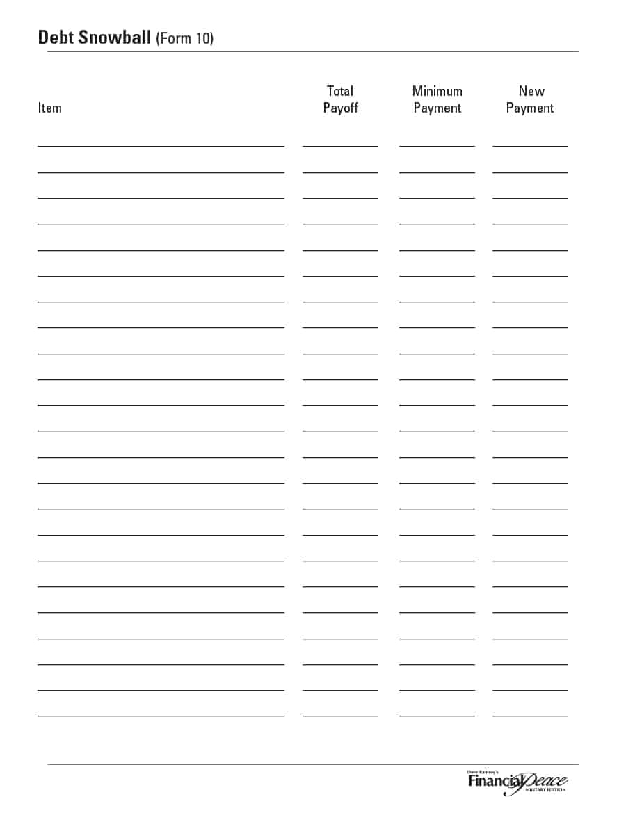 38 Debt Snowball Spreadsheets, Forms &amp; Calculators ❄❄❄ | Debt Worksheet Printable