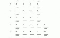 3Rd Grade Math Ordering Numbers From -10 To 10 | Positive And Negative Numbers Worksheets Printable