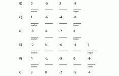 3Rd Grade Math Ordering Numbers From -10 To 10 | Printable 3Rd Grade Math Worksheets