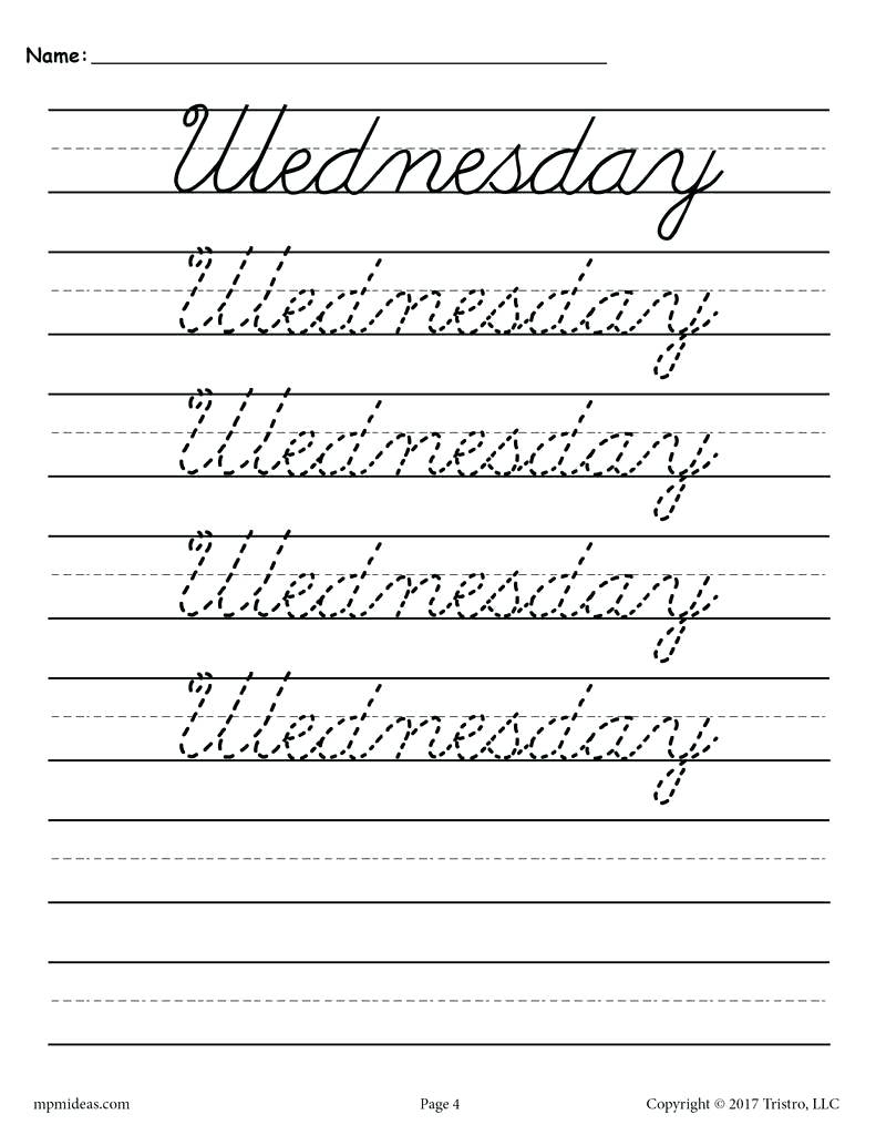 Free Printable Cursive Writing Worksheets For 4Th Grade Lexia s Blog