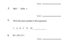 4Th Grade Math Review Worksheet - Free Printable Educational | 4Th Grade Printable Worksheets