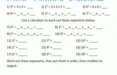 5Th Grade Math Problems Using Exponents 1 | Math 1 | Math Worksheets | 5Th Grade Exponents Printable Worksheets