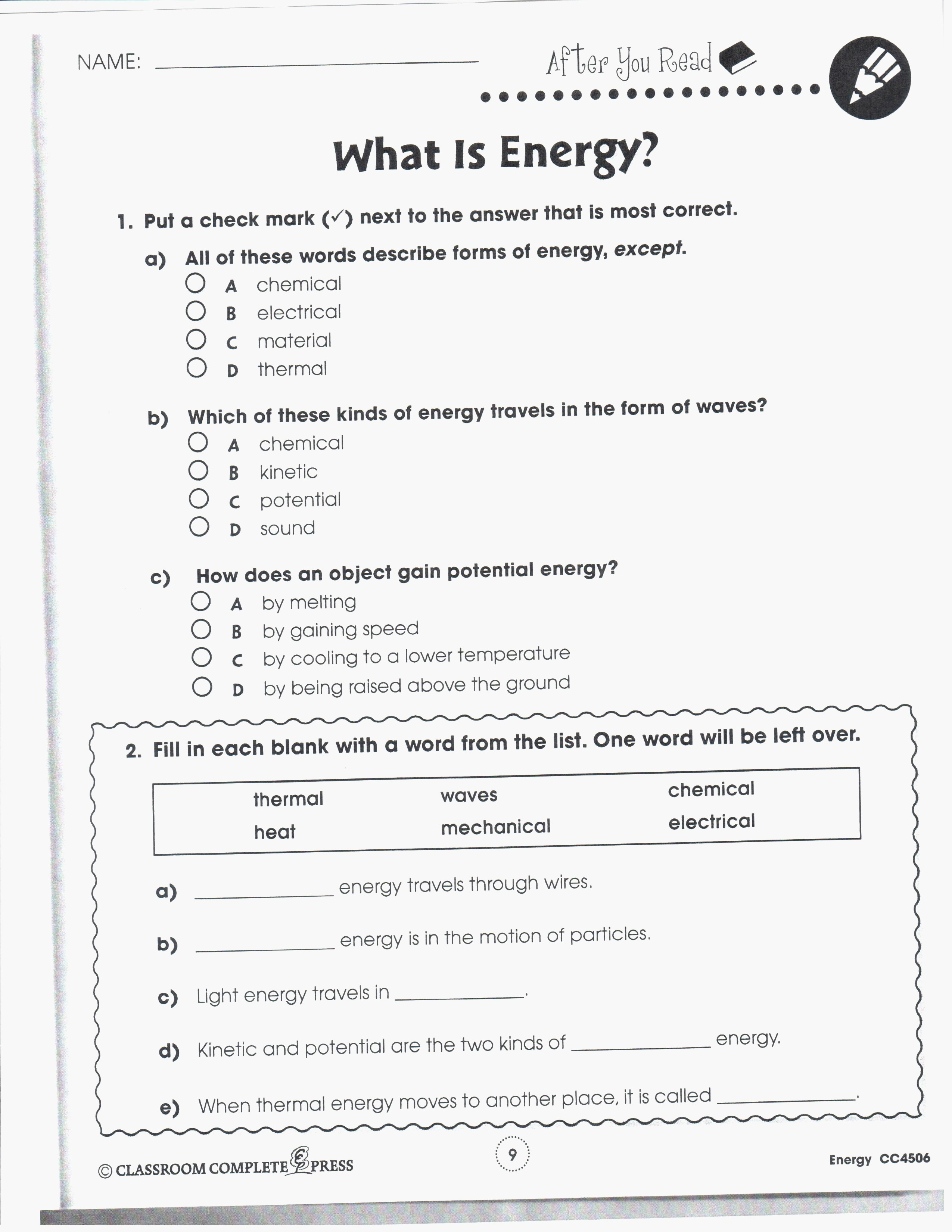 Free Printable Fifth Grade Science Worksheets Lexia s Blog