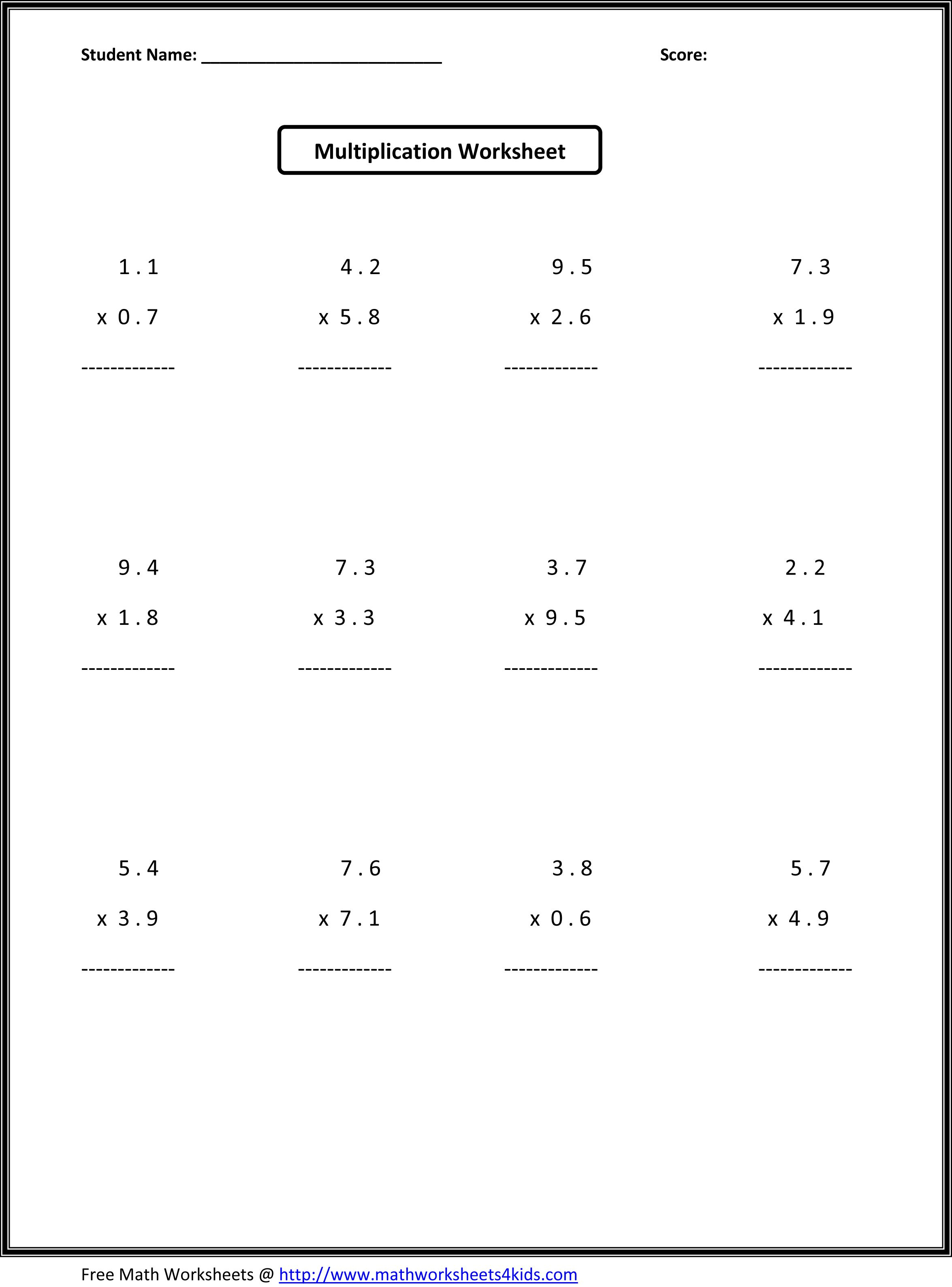  Free Printable Multiplication Worksheets For 6Th Grade Lexia s Blog