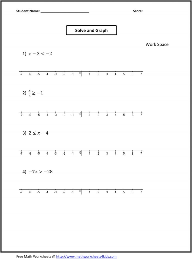 7Th Grade Worksheets Free 7Th Grade Math Worksheets Free Printable | 7Th Grade Math Printable Worksheets With Answers