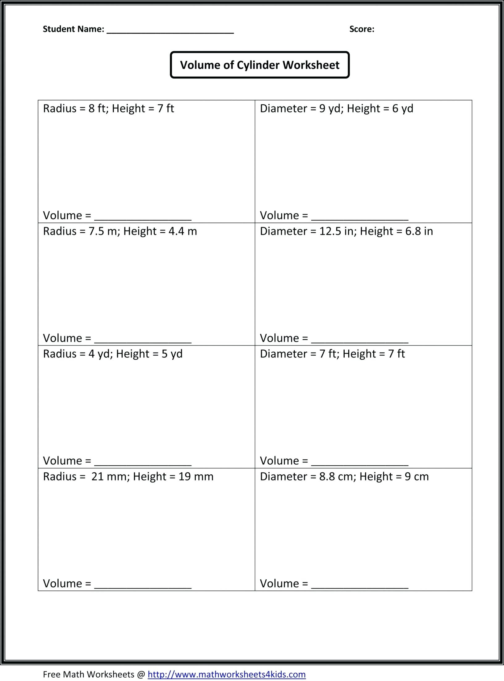 8Th Grade Math Problems With Answers Grade Math Worksheet Worksheets | 7Th Grade Math Worksheets Printable With Answers