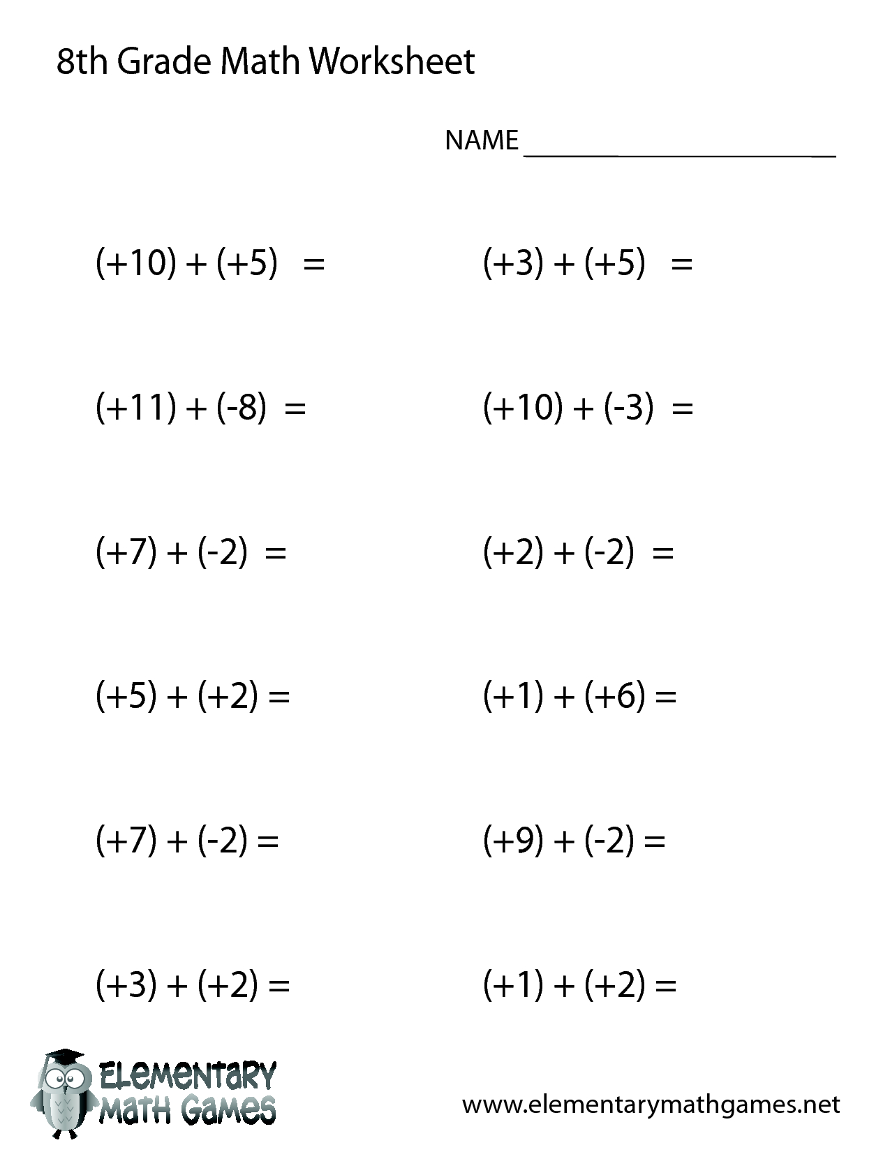 8Th Grade Math Worksheets Printable | Sub Worksheets | 8Th Grade | Free Printable Math Worksheets For 7Th 8Th Graders