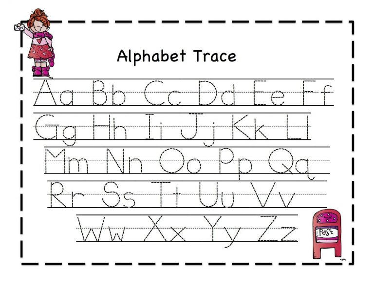 Abc Tracing Sheets For Preschool Kids 