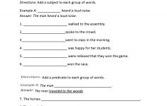 Adding A Subject And Predicate Worksheet | Rti Ela Middle School | Free Printable Subject Predicate Worksheets 2Nd Grade