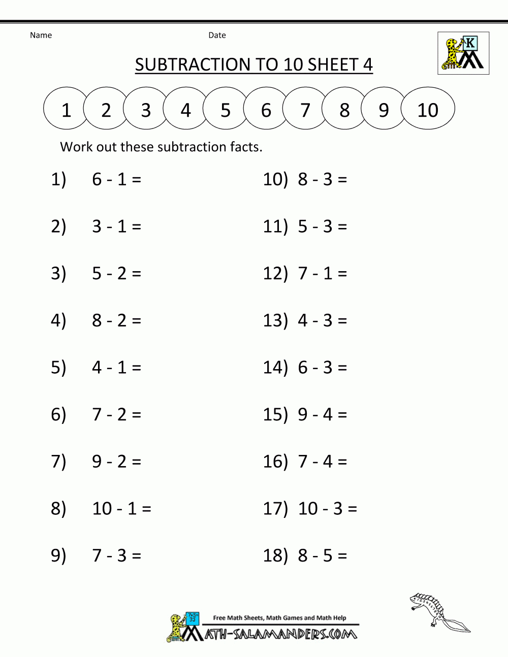 Addition And Subtraction Worksheets For Kindergarten | Printable Math Addition Worksheets For Kindergarten