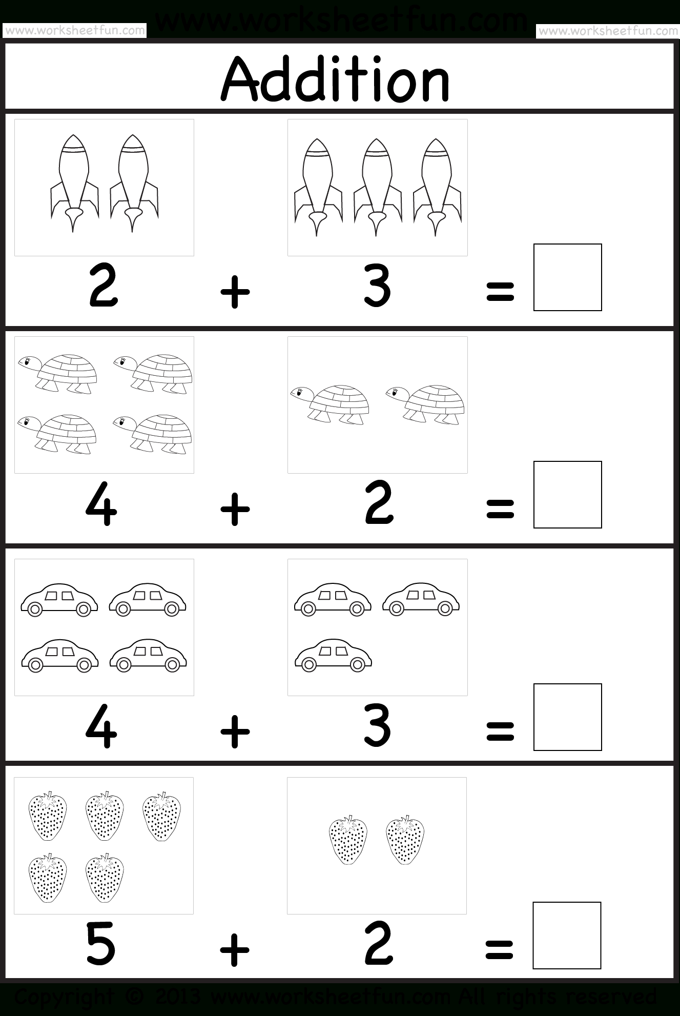 Addition Worksheet. This Site Has Great Free Worksheets For | Printable Worksheets For 5 Year Olds