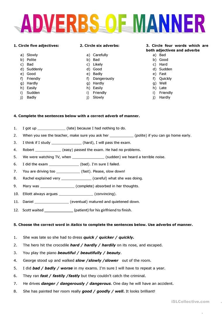 Adverbs Of Time Worksheet For Grade 6