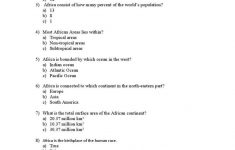 Africa Continent Printable Worksheet | Geography Worksheets | Free Printable Worksheets On Africa