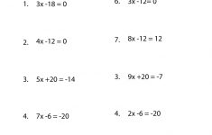 Algebra 1 Practice Worksheet Printable | Algebra Worksheets - Free | Free Printable 8Th Grade Algebra Worksheets