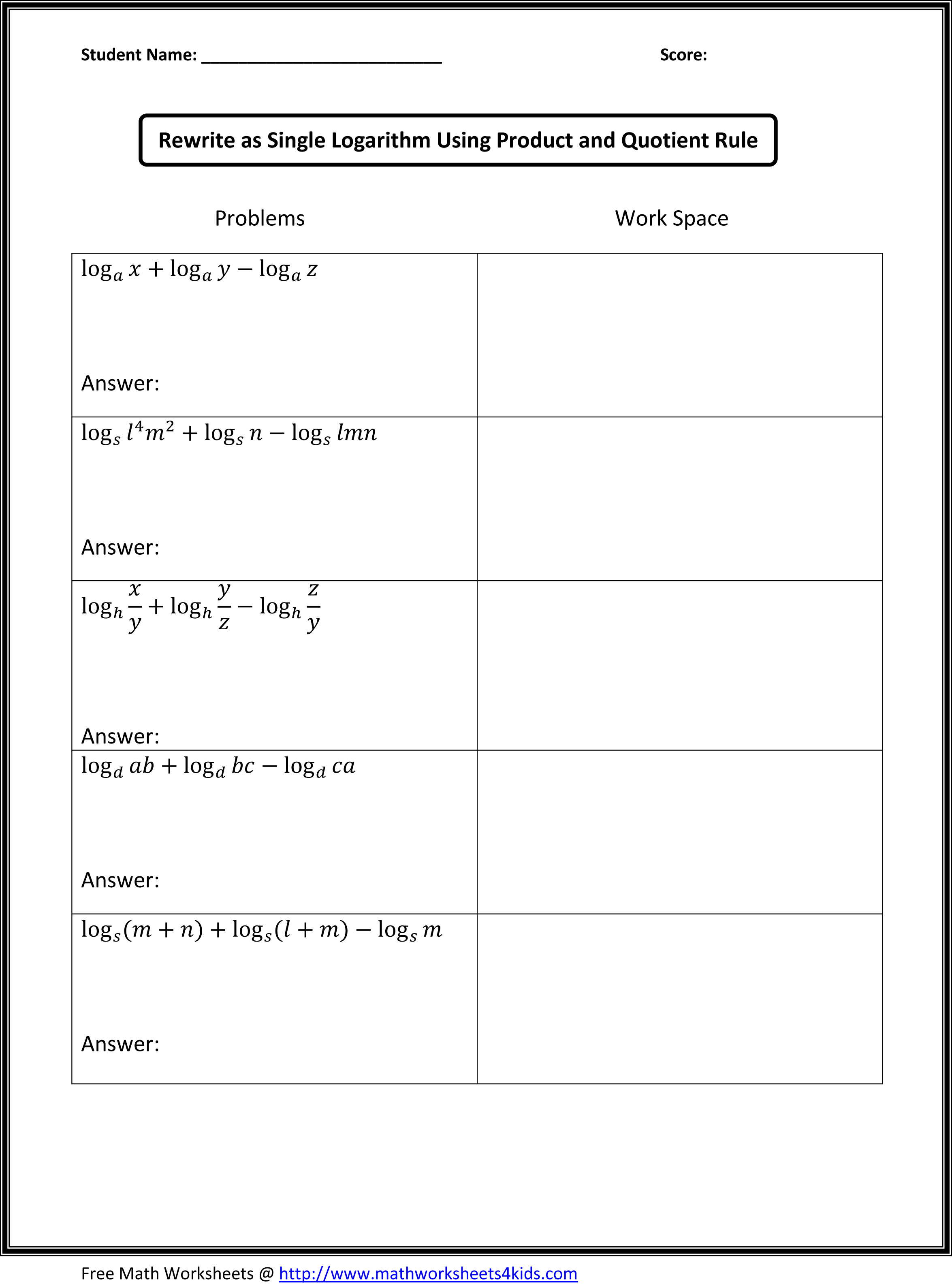 Algebra: 9Th Grade Worksheet Category Worksheeto Math Worksheets | Printable Math Worksheets Www Mathworksheets4Kids Com Answers