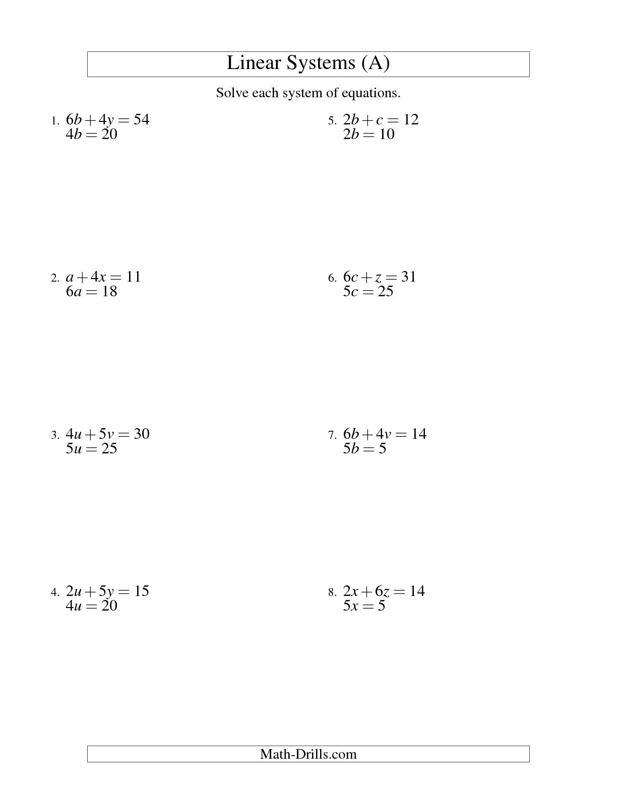 free-worksheets-for-linear-equations-grades-6-9-pre-algebra