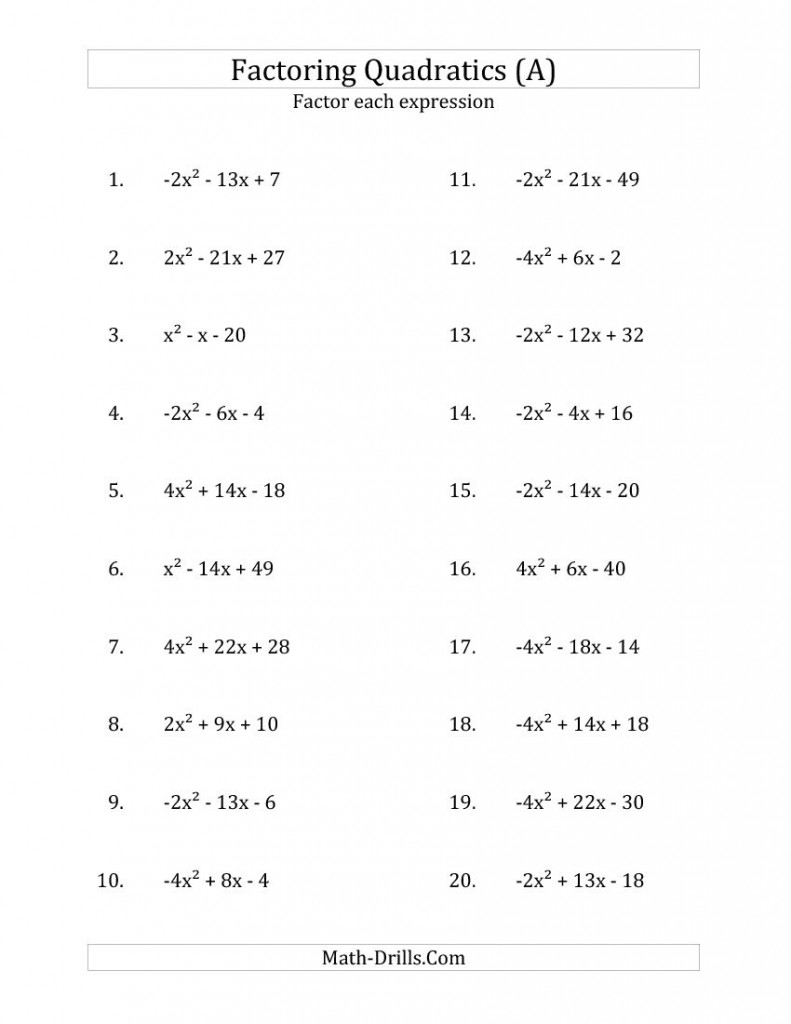 Algebra: Grade Math Practice Worksheets Printable Worksheet For Pre | 8Th Grade Pre Algebra Worksheets Printable