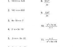 Algebra Practice Worksheet Printable | Algebra Worksheets | Algebra | Free Printable 7Th Grade Math Worksheets