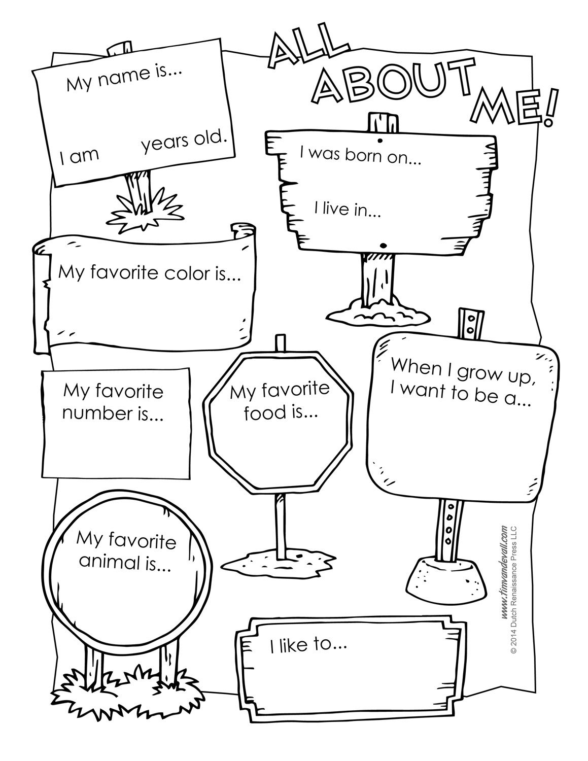 All About Me Printable Worksheets Lexia s Blog