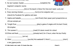 All Verb Tenses Review With Key Worksheet - Free Esl Printable | Free Printable Worksheets On Verb Tenses