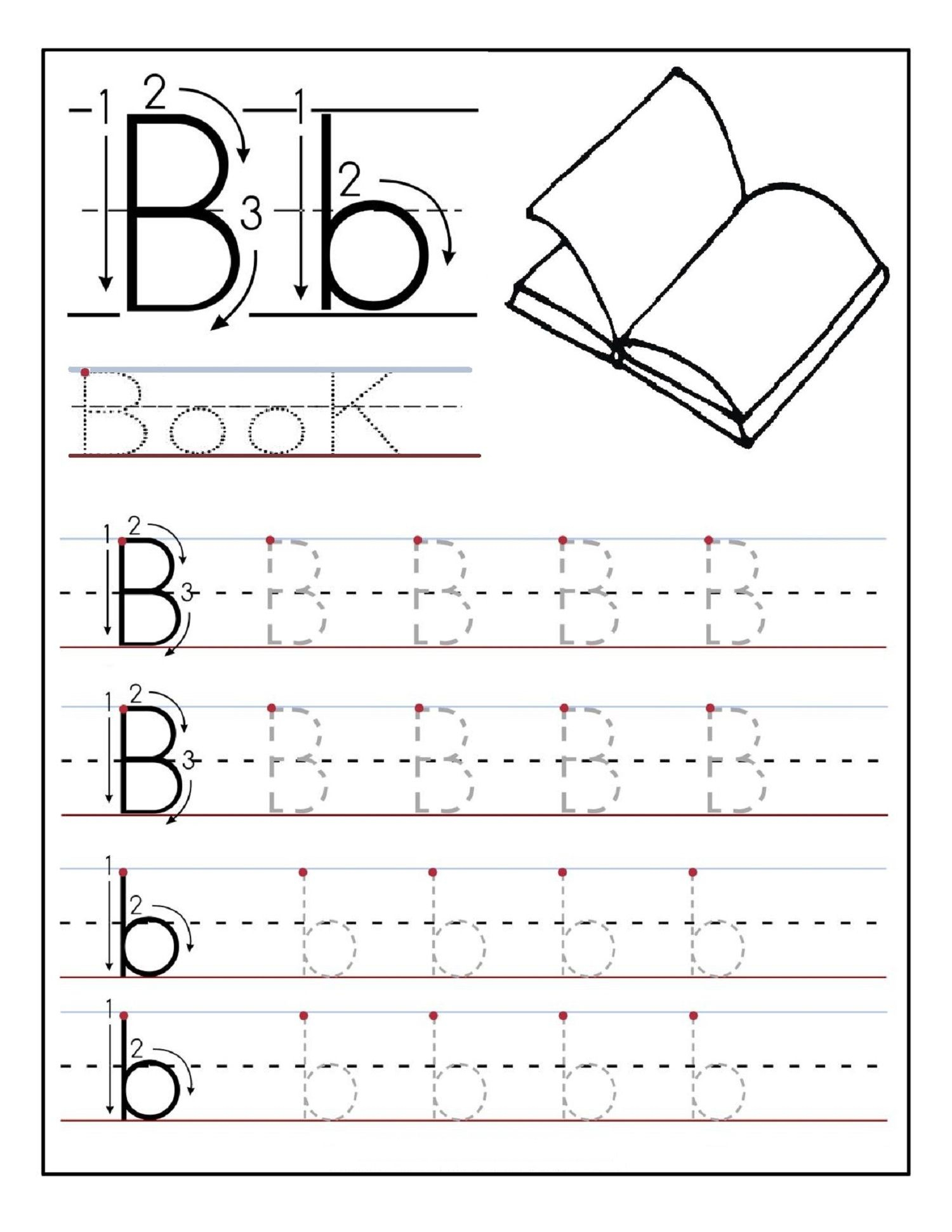 Pre K Letter Tracing Worksheets A With Pre Kindergarten Alphabet Free