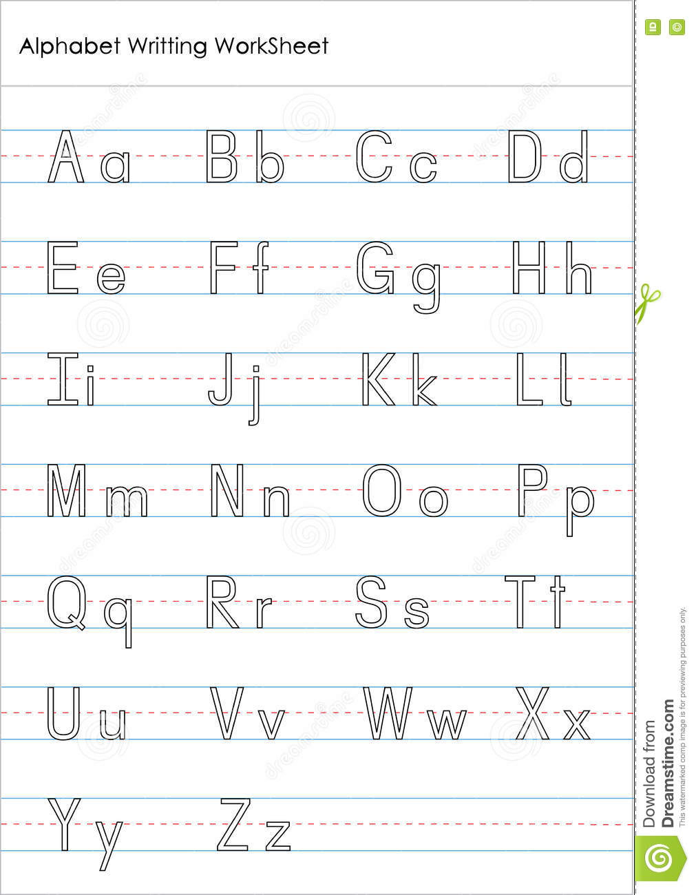 Alphabet Writing Practice Worksheet Stock Illustration | Alphabet Practice Worksheets Printable
