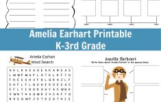 Amelia Earhart Printable - Grades K-3 | Amelia Earhart Free Worksheets Printable