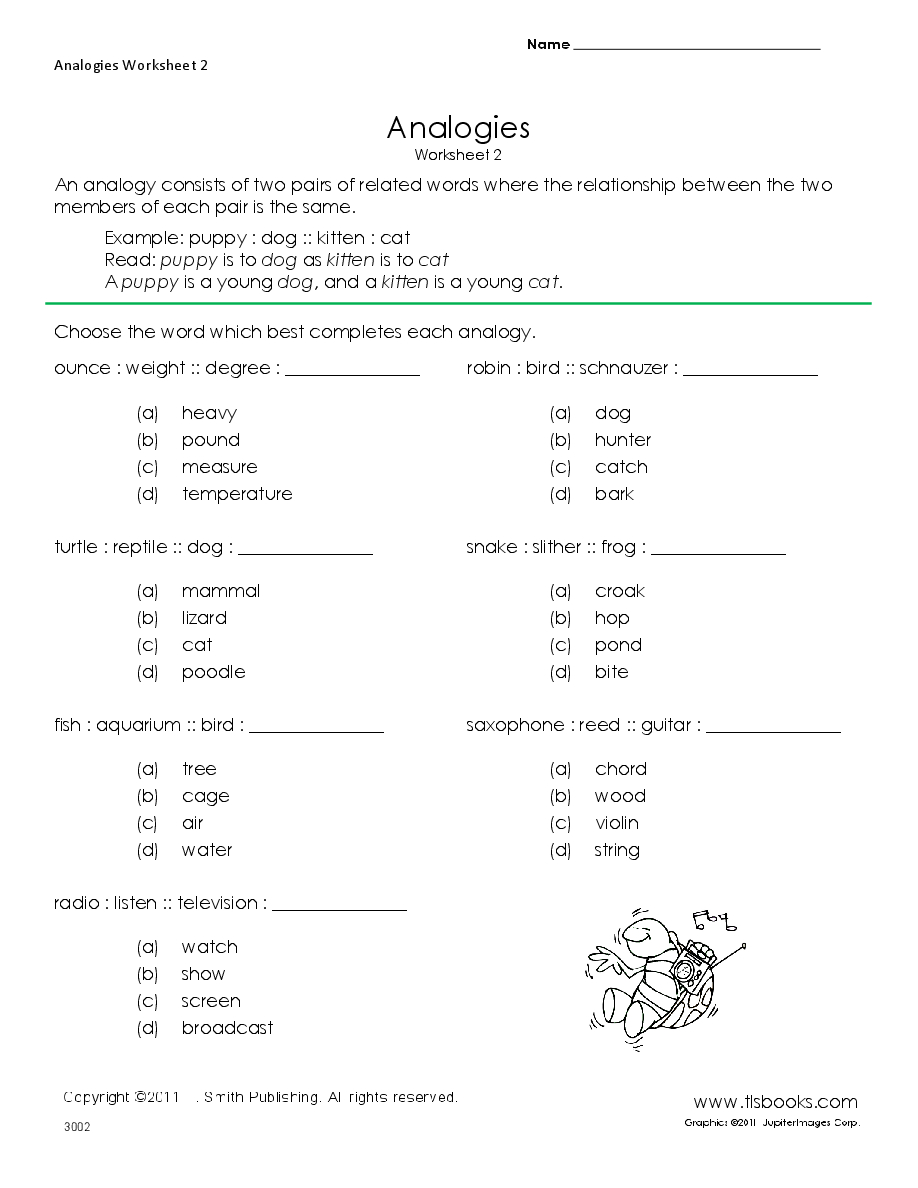 Analogies Worksheet 2 | Language Arts Stuff | Middle School Reading | Analogy Worksheets For Middle School Printables