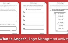 Anger Activity For Children: What Is Anger? (Worksheet) | Therapist Aid | Anger Management Printable Worksheets