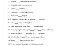 Articles Worksheet (A, An, The) Includes Answers. Worksheet - Free | Grammar Worksheets High School Printables