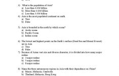 Asia Continent Printable Worksheet Pdf0001 | Geography Worksheets | Free Printable Geography Worksheets