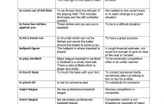 Baseball Idioms Worksheet - Free Esl Printable Worksheets Made | Softball Worksheets Printable