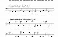 Bass Clef Ledger Lines – Worksheet In 2019 | Music Worksheets | Reading Music Worksheets Printable