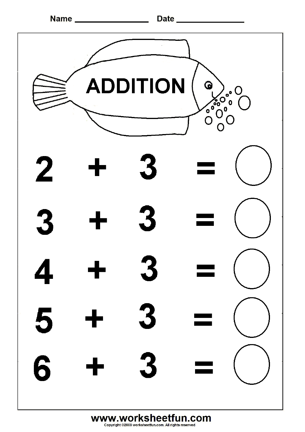 Beginner Addition – 6 Kindergarten Addition Worksheets / Free | Printable Math Worksheets For Toddlers