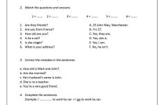Beginner English Test Worksheet - Free Esl Printable Worksheets Made | English Test Printable Worksheets